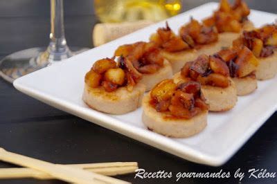 Bouchées de boudin blanc aux pommes Boudins blancs Recette apéro