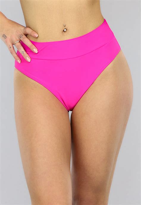 Fuchsia Bikinislip Met Hoge Taille Uwantisell Nl