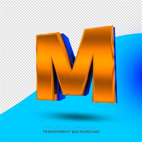 Premium Psd Render D Letras Alfabeto Fundo Transparente