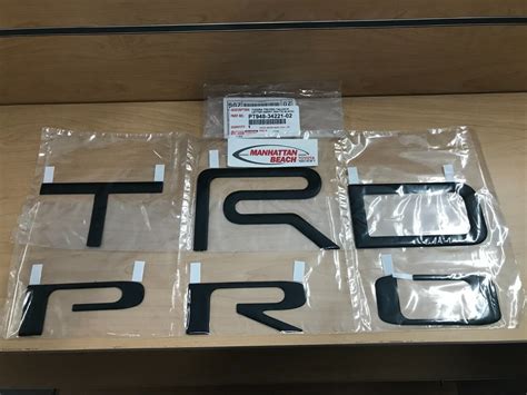 2022 2024 TUNDRA TAILGATE TRD PRO LETTER INSERTS MATTE BLACK REFLECTIVE