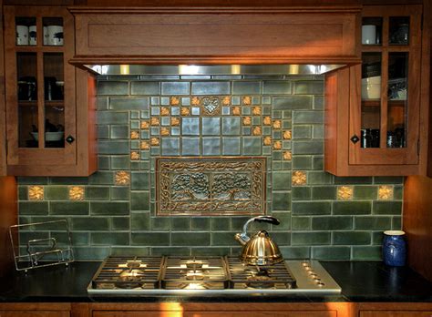 Foliage Inspired Backsplash Mission Tile West