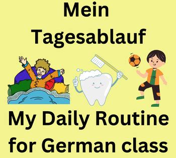 Mein Tagesablauf German Daily Routine For German III IV Rubric