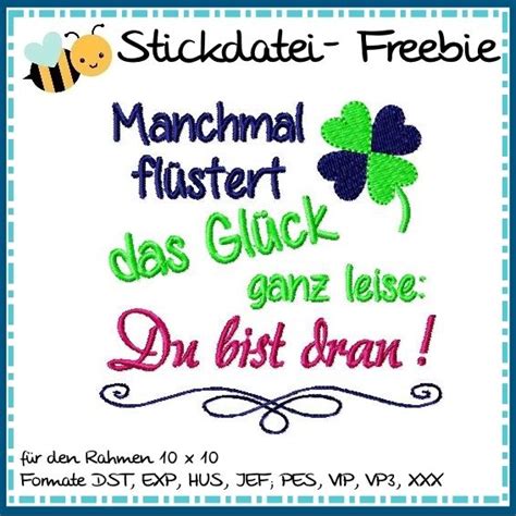 Stickdatei Freebie von binimey für KW 10 2017 Sticken Kostenlose