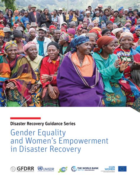 Disaster Recovery Guidance Series Gender Equality And Womens