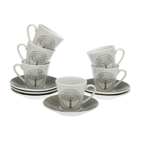 Juego De Tazas Con Platos Lively Porcelana 12 Pcs Brycus