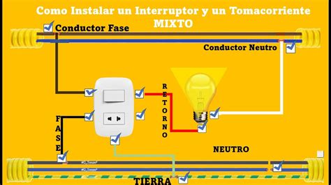 Como Instalar Un Interruptor Y Un Tomacorriente MIXTO En La Misma Caja