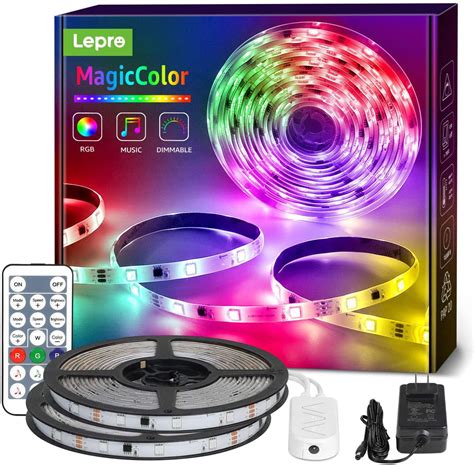 Lepro LED Strip Lights 32 8ft MagicColor Music RGB Light Rope With