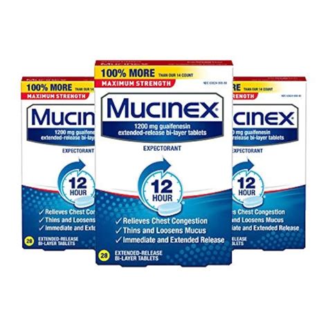 [pre Order] Mucinex Maximum Strength 12 Hour Chest Congestion Medicine