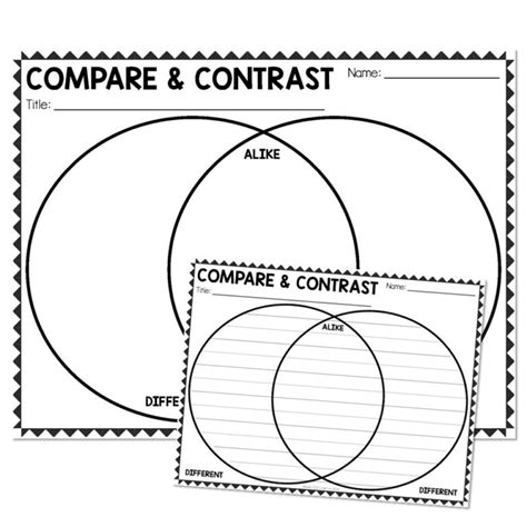 Lucky Little Toolkit Literacy Reading Graphic Organizers Compare And Contrast Lucky