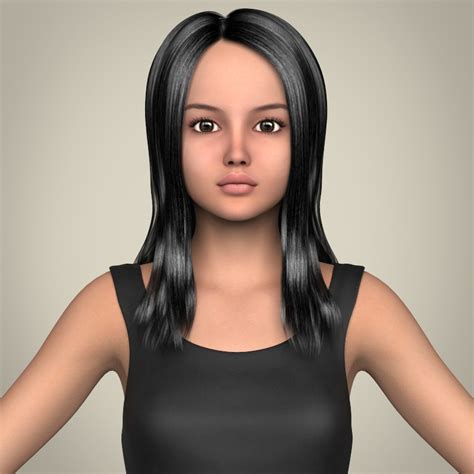 Realistic Beautiful Teenage Girl By Cghuman 3docean