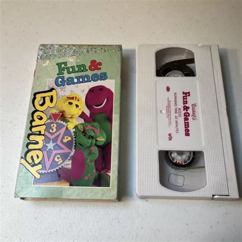 Barney Fun Games Vhs Tape Classic Collection Works Tested Min