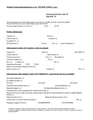 Fillable Online Omceoss Modulo Denuncia Segnalazione Ex Art Dpr