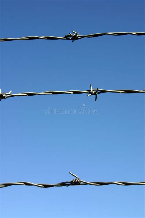 Three Strands Of Barbed Wire Stock Photography Image 86212