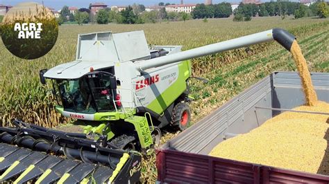 Trebbiatura Mais 2020 Claas Lexion 570 Terra Trac 2x John Deere