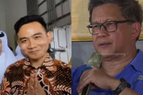 Sebut Gibran Rakabuming Seperti Virus Di Tubuh Prabowo Rocky Gerung