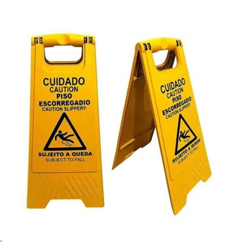 Cavalete De Sinaliza O Placa Piso Escorregadio Amarelo Duraplus