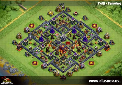 Town Hall 10 - FARMING Base Map #10 - Clash of Clans | Clasher.us