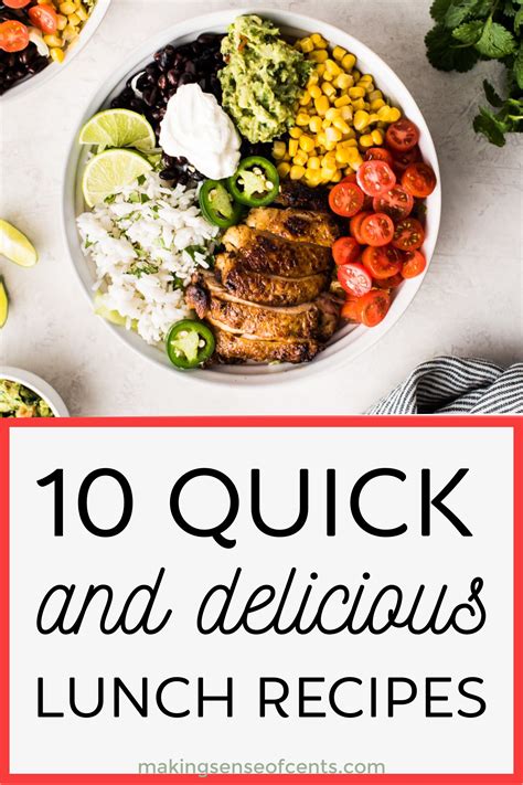 10 Quick Lunch Recipes That Will Make Your Day Easier Lunch Recipes Quick Lunch Recipes