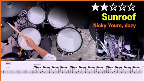 Lv Sunroof Nicky Youre Dazy Drum Cover With Sheet Music