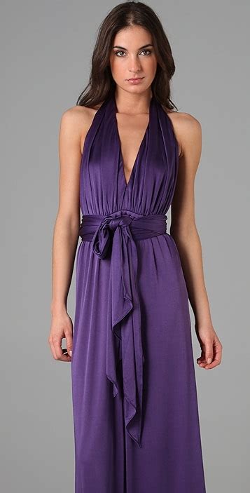 Halston Long Halter Dress Shopbop