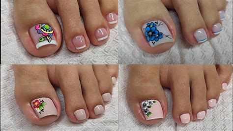 Ideas De UÑas Super Lindas 😍 DiseÑos De UÑas Para Pies 🦶🏼💅😍 Youtube