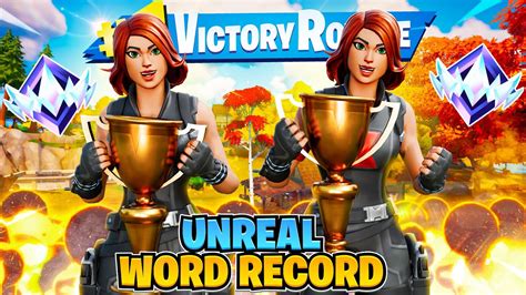 Elimination Duo Unreal Ranked World Record Zero Builds Fortnite