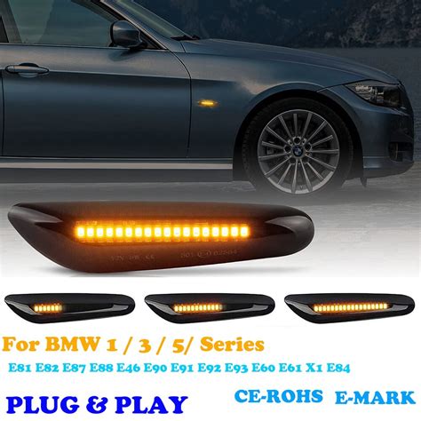 Pcs Smoke Lens Dynamic Flowing Led Turn Signal Side Marker Light