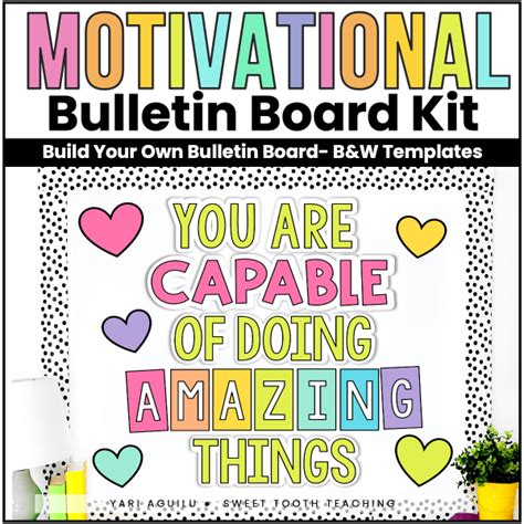 Motivational Testing Bulletin Board Kit You Are Capable Of Amazing