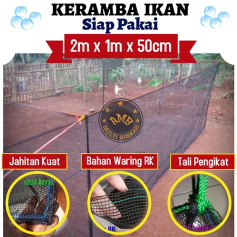 Jual Keramba Ikan Hapa Jaring Ikan Karamba Bahan Waring Ukuran M X M