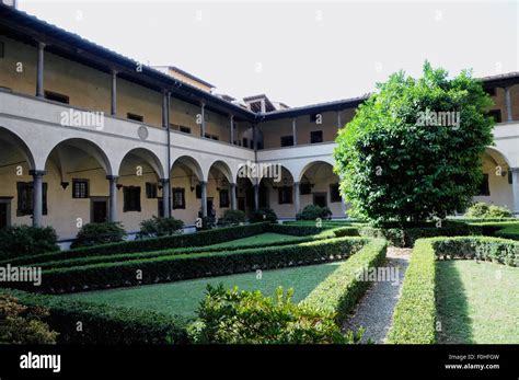 The Cloister A Formal Garden Built In 1462 By Manetti In The Basilica