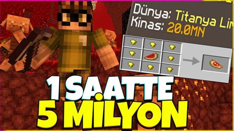 MİNECRAFT SONOYUNCU TİTANYUM EFSANE PARA KASMA TAKTİĞİ 1 SAATTE 5