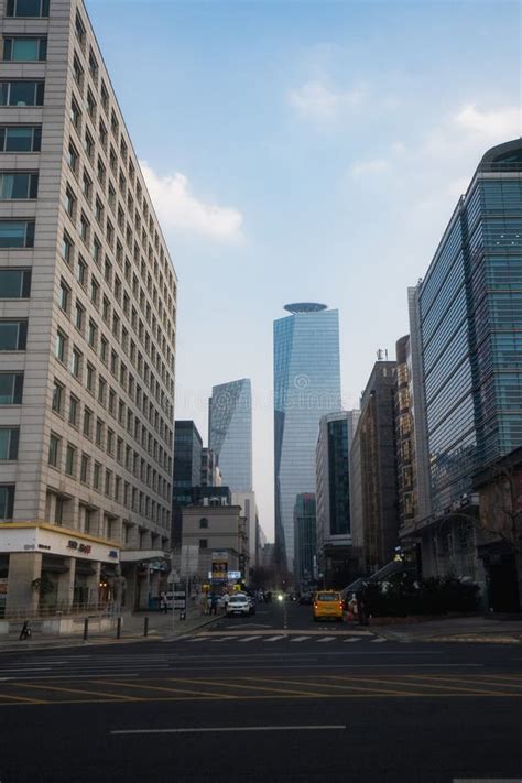 Yeouido E Bela Arquitetura Da Paisagem Urbana Durante A Noite De