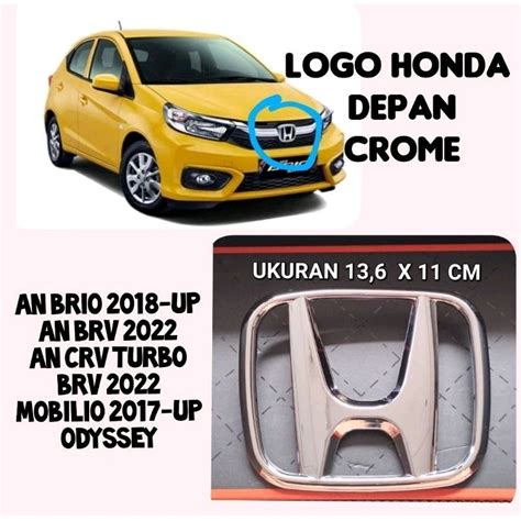 Jual Logo Grill Depan Honda An Brio Crv Mobilio Crome Shopee Indonesia