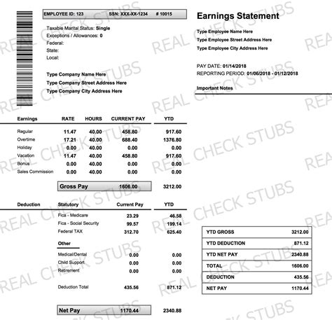 Real Paycheck Stubs | Generate Your Real Check Stub | Payroll checks