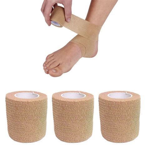 6 Self Adhering Bandage 2in X 2yd Athletic Sports Stretch Wrap Adherent