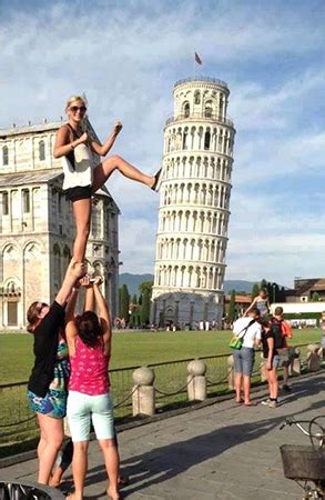 Leaning Tower of Pisa Optical Illusion