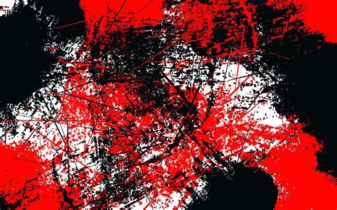 Abstract Grunge Texture Splash Paint Black Red And White Background