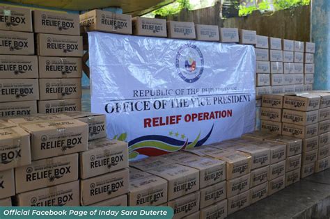 OVP Sends 1 052 Boxes Of Relief Items To Two Quake Hit Davao De Oro