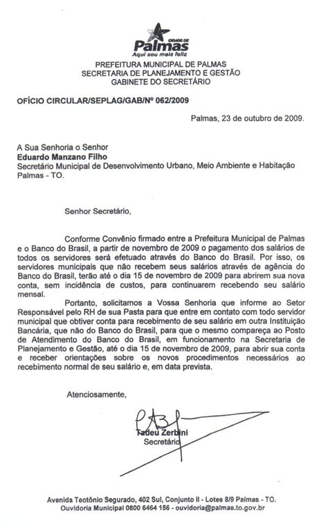 Modelo De Oficio Prefeitura - Modelo De Oficio Para Prefeitura