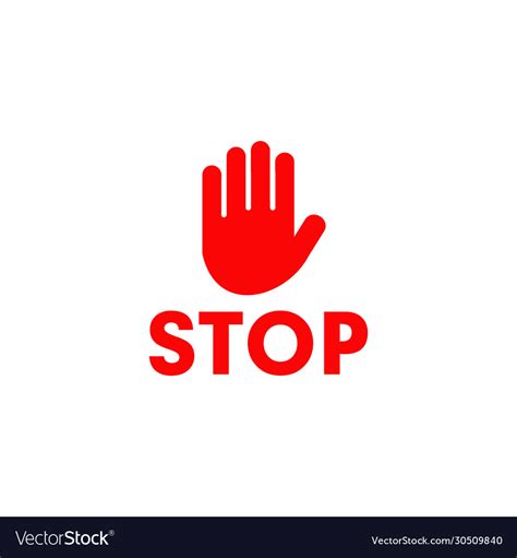 Stop sign icon logo design Royalty Free Vector Image