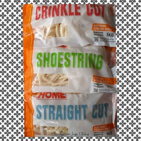 Jual Kentang Beku Home Shoestring Crinkle Cut Straight Cut Kg