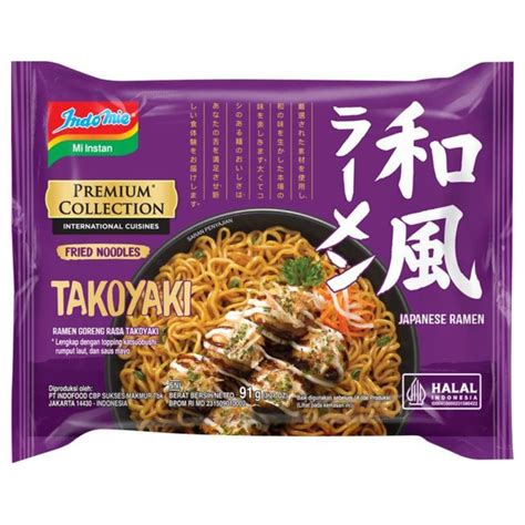 Indomie Premium Collection Japanese Ramen Series Takoyaki Flavour 91g