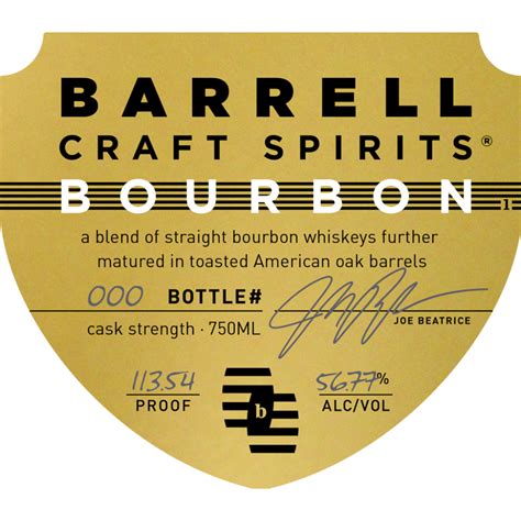 Buy Barrell Bourbon Gold Label Blended Bourbon Online Notable Distinction