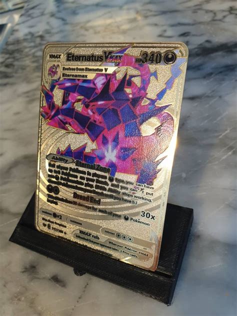 GOLD Eternatus Vmax METAL Pokemon Card Rainbow Ultra Secret Etsy