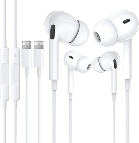 Apple Kopfhörer Mit Kabel 2 Stück In Ear Kopfhörer Lightning Ohrhörer Kompatibel Mit Iphone 14