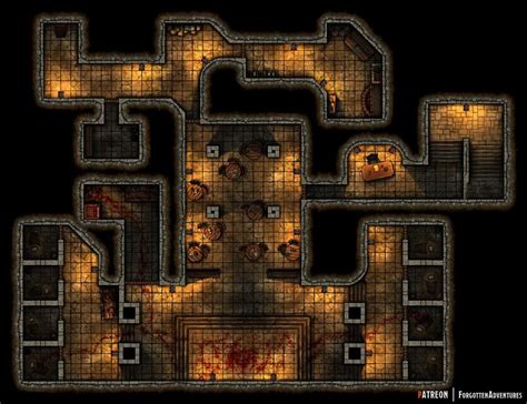 [oc][art][26x20] Underground Fight Club Battle Map Battlemaps Dungeon Maps Dnd World Map