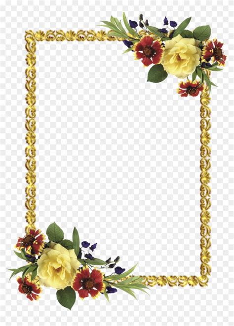 Marcos Flower Frame Free Photo Frames Floral Border Design Nbkomputer