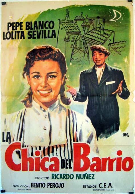 COLECCIÓN DE CARTELES ANTIGUOS DE CINE La chica del barrio 1956 con