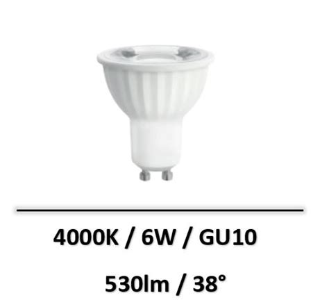 Spectrum Ampoule Led Gu10 6w 4000k Woj 14093 Ampoules Led