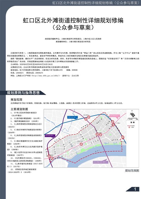 关于《虹口区北外滩街道控制性详细规划修编（公众参与草案）》公示 上海市虹口区人民政府